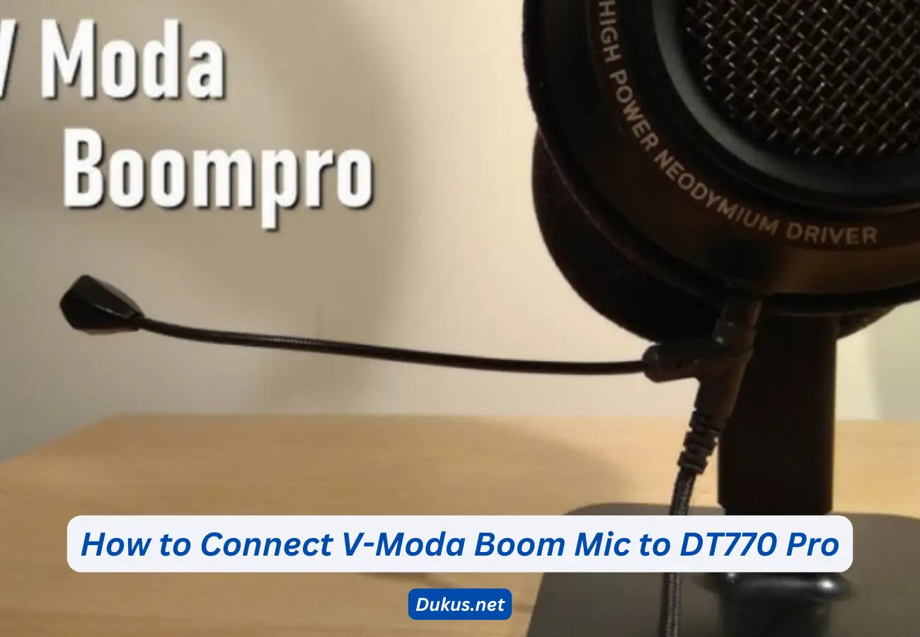 how to connect v0moda boom mic to dst770 pro